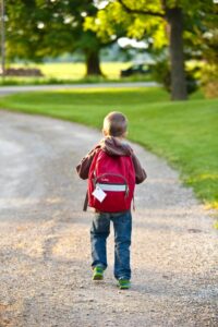 Little Boy Walking to School
