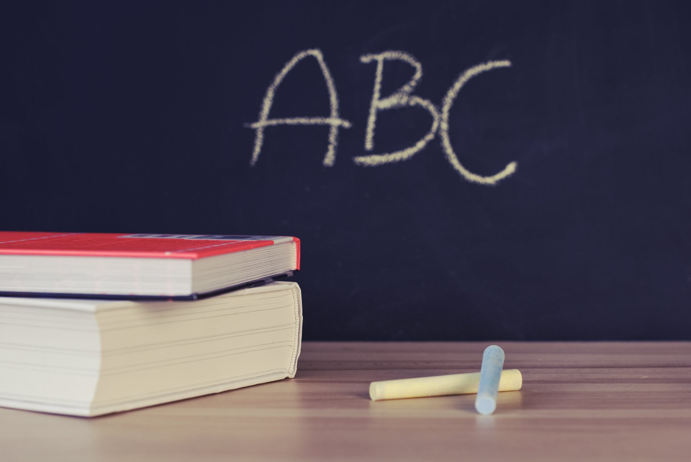 ABC on blackboard