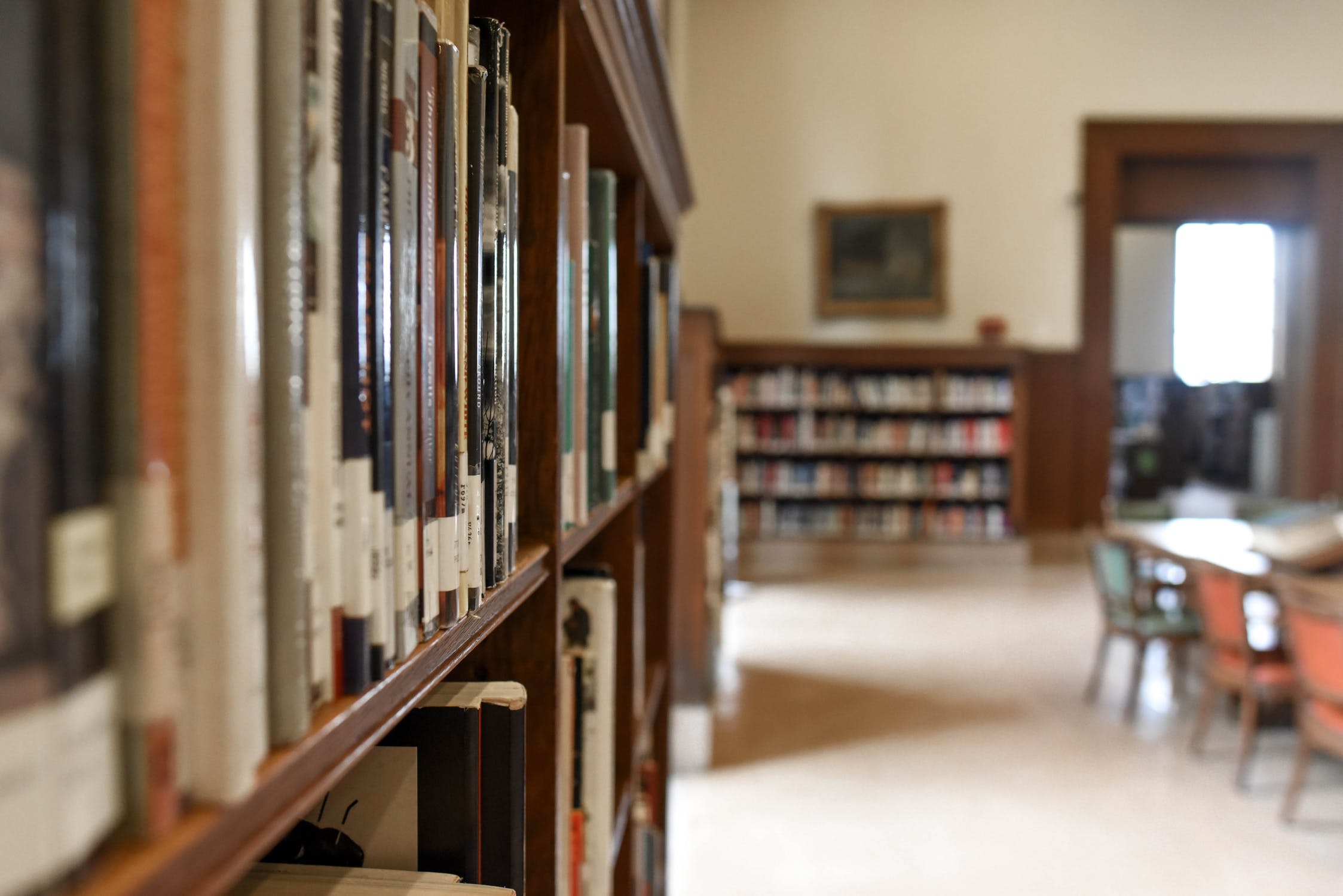 Empty school library
