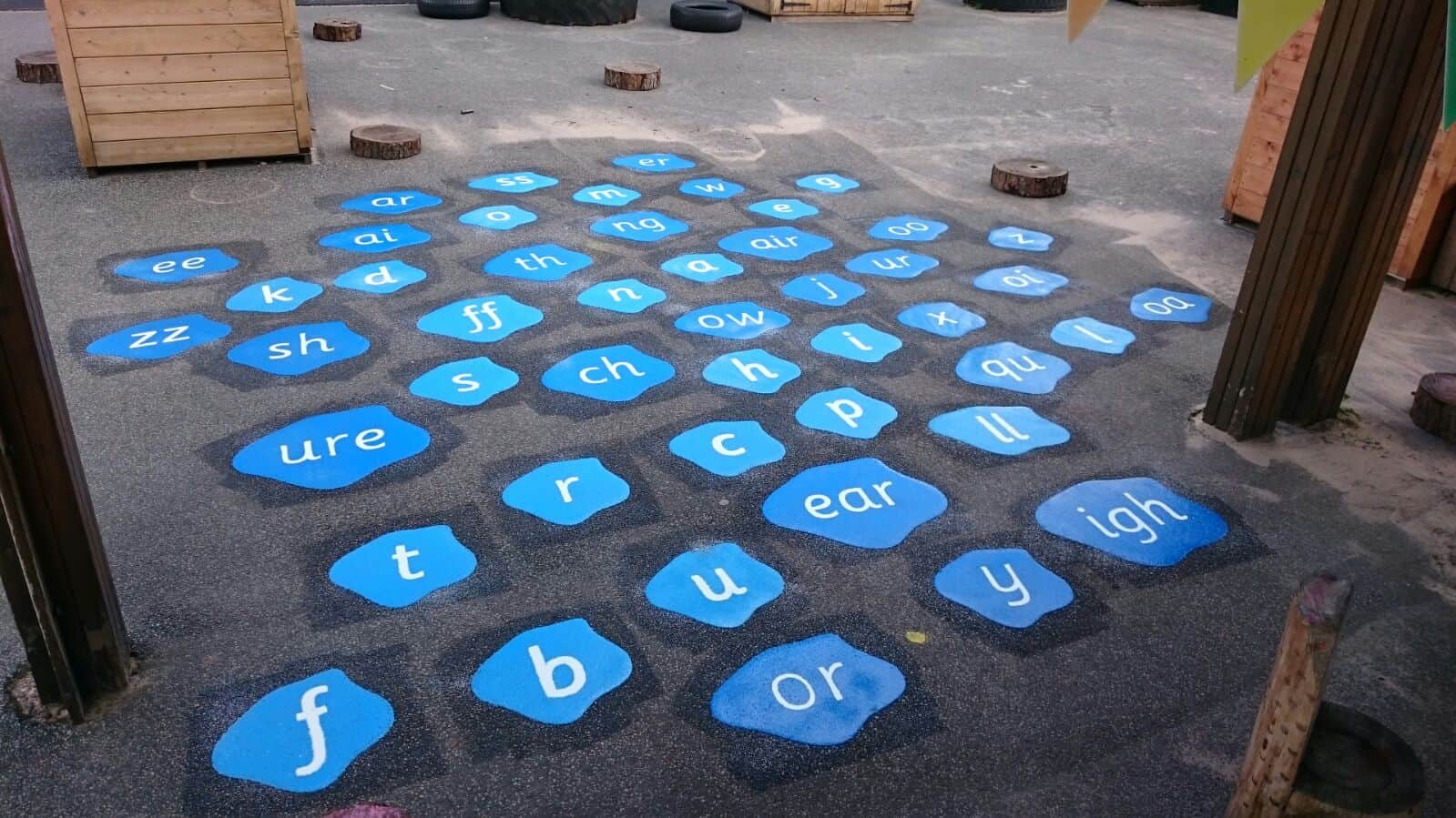 phonic playground markings at a school