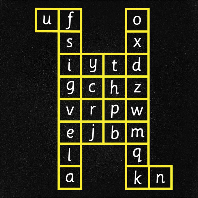 Outline Letter Jump
