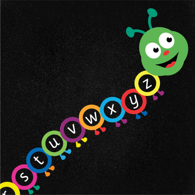 Alphabet Outline Caterpillar