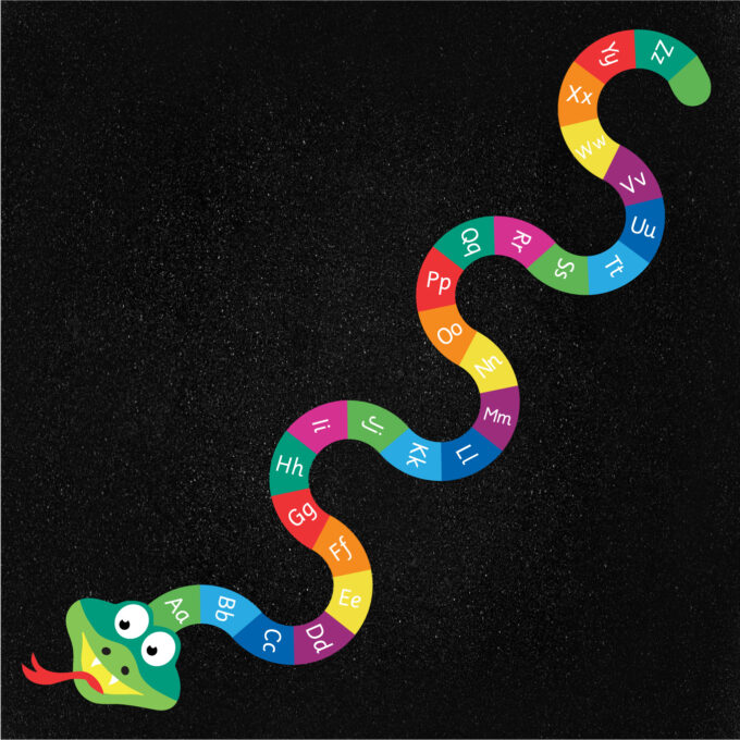 Alphabet Snake (Uppercase & Lowercase)