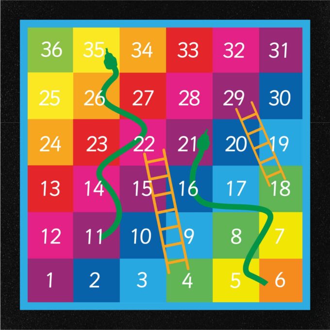 1-36 Snakes & Ladders (full solid)