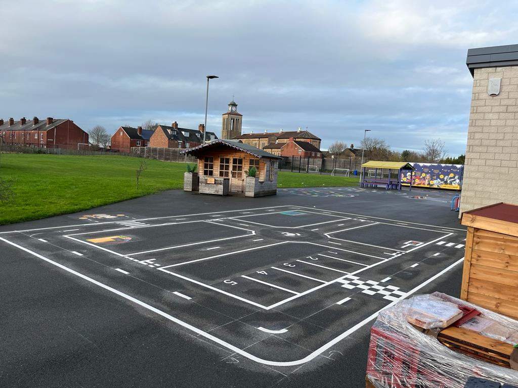 Premium Roadway, Playground Markings, Goldthorpe Primary Academy, South Yorkshire