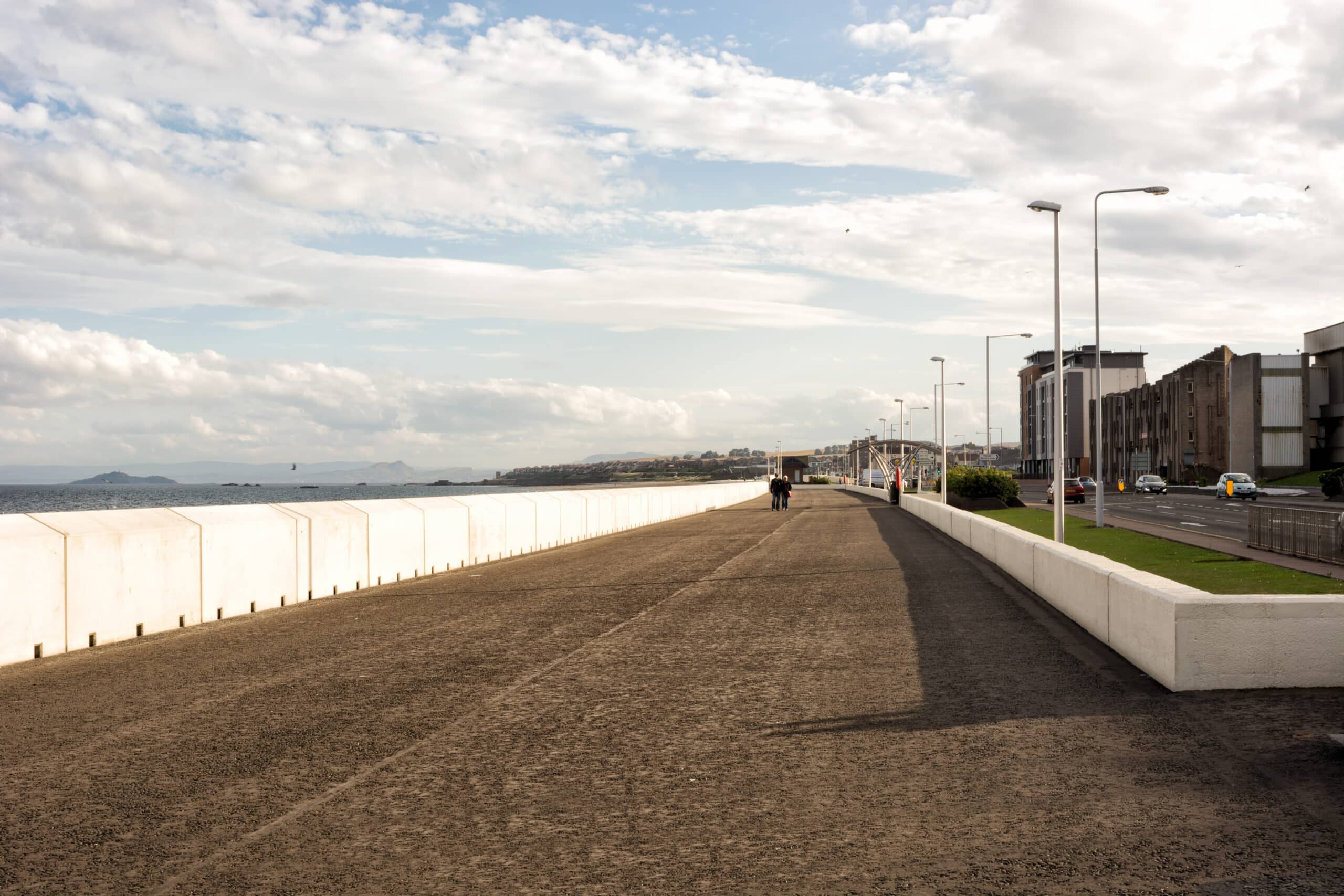 Kirkcaldy promenade, Scotland, taken before the addition of Designs & Lines' playground markings.