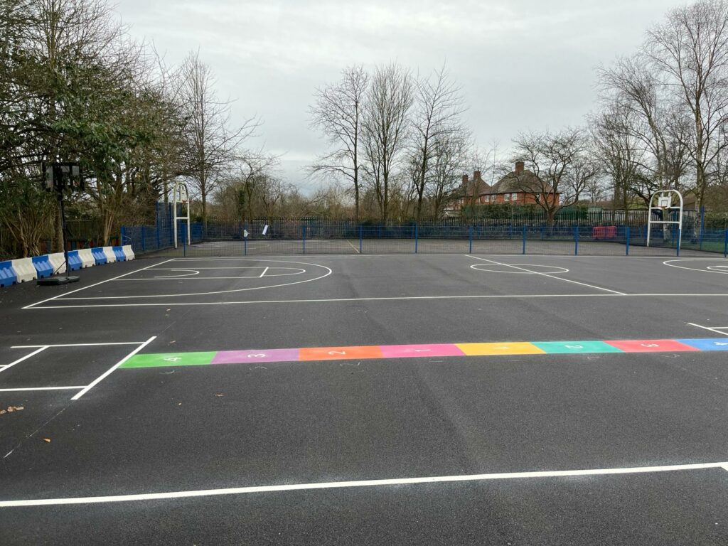 playground markings, sports court and cricket run