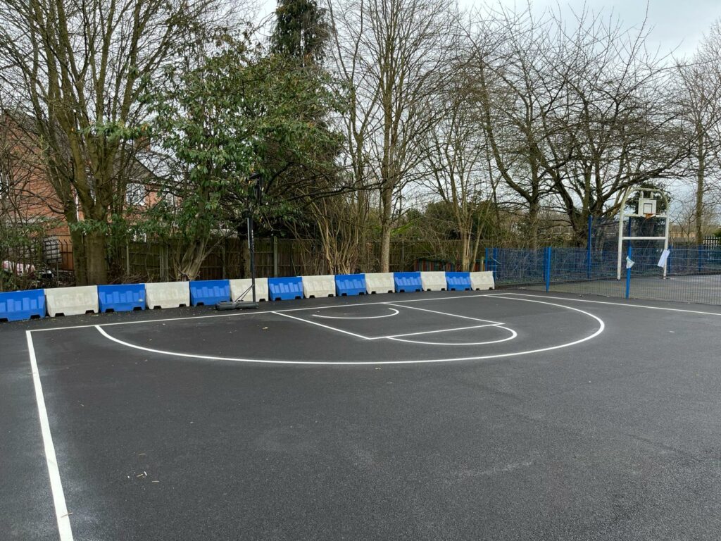 playground markings, sports court goal end