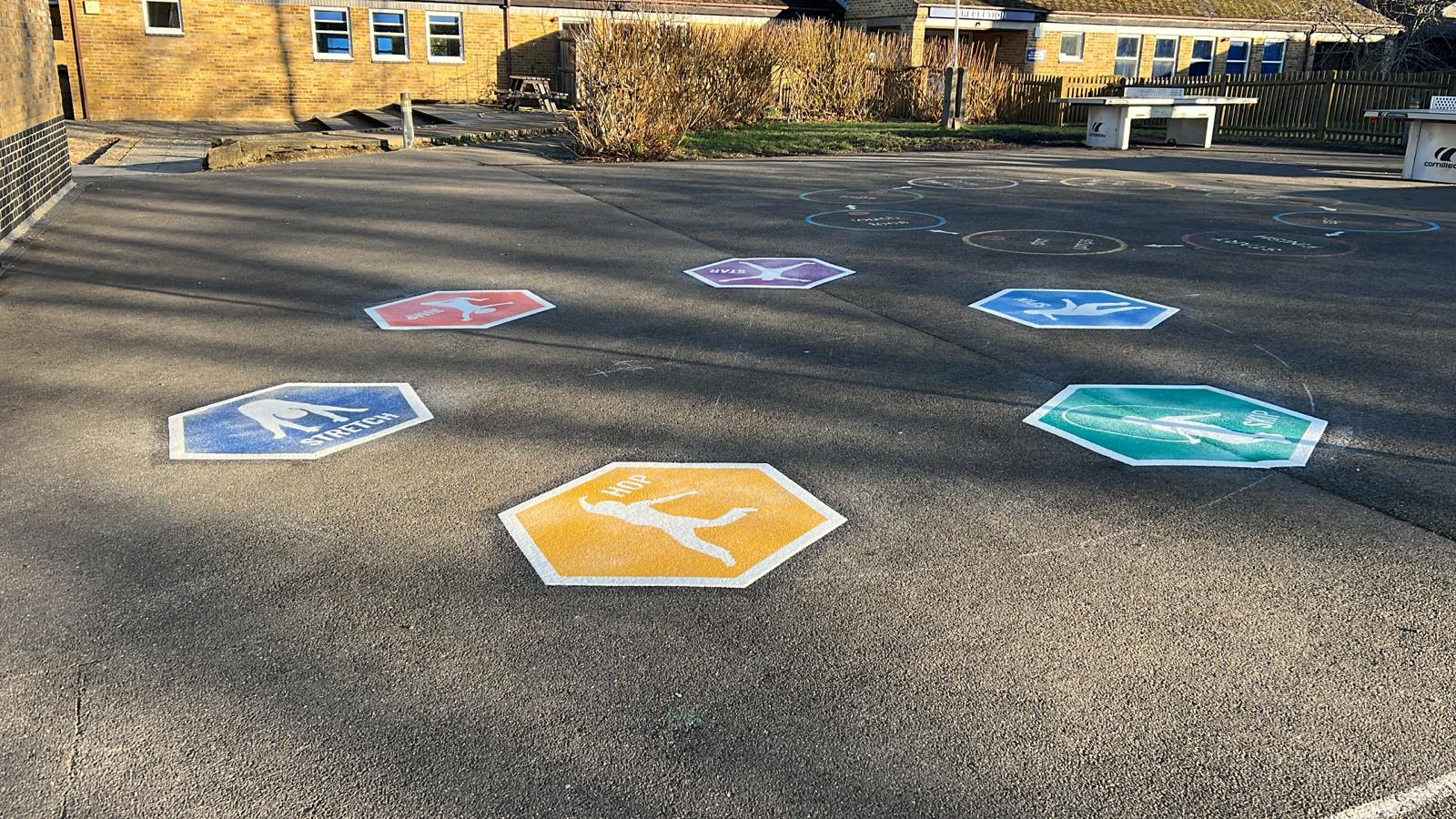 fitness circle 2 playground markings